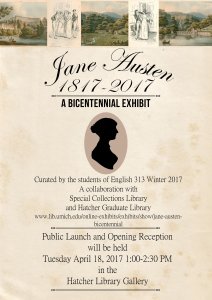 Jane Austen exhibit poster