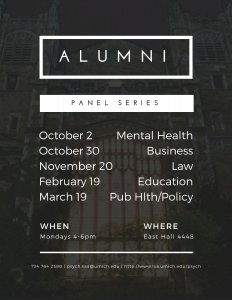 Alumni Panel flyer