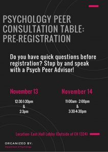 Peer Consultation tables flyer