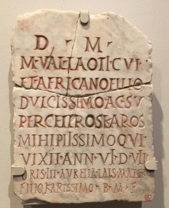Roman memorial tablet