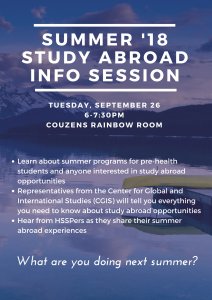 Study abroad flyer