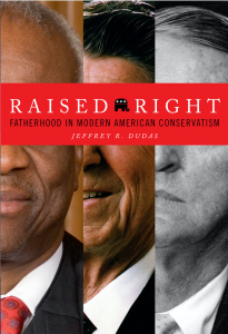 Book cover with faces of Clarence Thomas, Ronald Reagan, and William F. Buckley