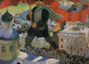 The Bolshevik (1920) by Boris Kustodiev