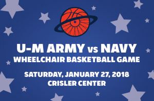U-M Army vs. Navy Wheelchair Basketball Game Flyer