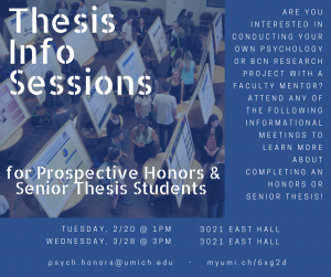 Honors info sessions