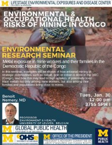 Metal exposure to mine workers in Congo