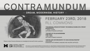 CONTRA MUNDUM: DREAM, HISTORY, MODERNISM.