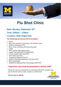 Flu shot clinic 2018