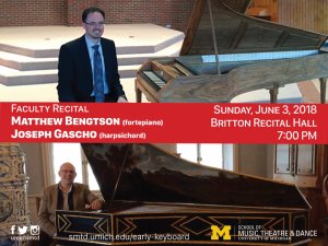 Faculty Recital: Joseph Gascho, harpsichord & Matthew Bengtson, fortepiano