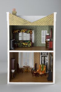 Yinka Shonibare MBE, Untitled (Dollhouse), 2002, wood, fabric, paper, plastic, metal, resin, offset lithograph. University of Michigan Museum of Art, Gift of Peter Norton Family Foundation, 2002/1.236 © Yinka Shonibare MBE. All Rights Reserved, Peter Norton Family Foundation, 2018. Photography: Charlie Edwards