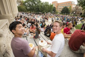 Picnic on Angell steps