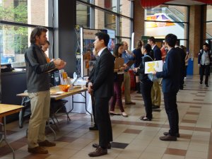 Students speak to potential employers at the ASCE Career Fair