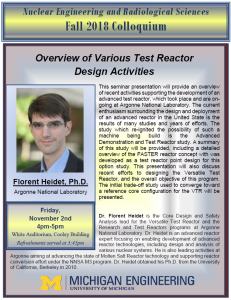 Dr. Florent Heidet, Argonne National Laboratory flyer
