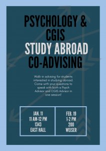 Psych and CGIS study abroad co advising