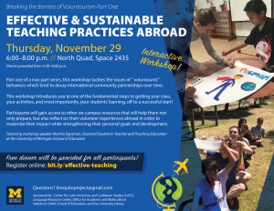 Effective & Sustainable Teaching Practices Abroad flyer