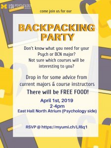 Backpacking party flyer