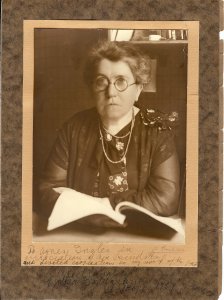 Photo of Emma Goldman, held in the Joseph A. Labadie Collection, U-M Library