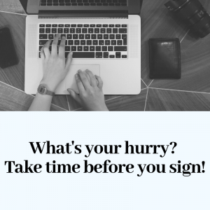 CSP What's your hurry? Take time before you sign! 2019