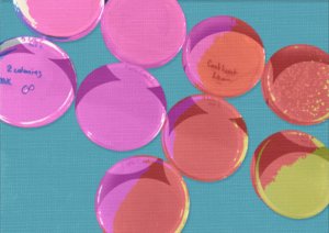 petri dishes with colorful filter effect