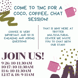 Image of Cocoa, Coffee, and Chat event flyer