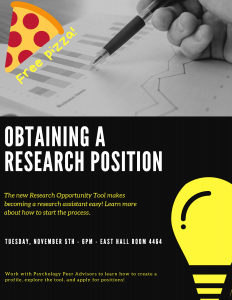 Obtaining a research position flyer