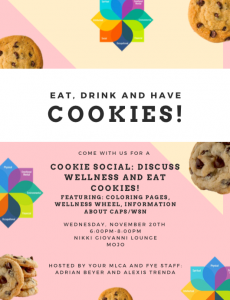 Cookie Social: Discuss Wellness and Eat Cookies! Flyer