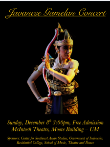 Gamelan Concert Poster