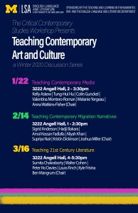 Schedule of sessions for Teaching Contemporary Art & Culture