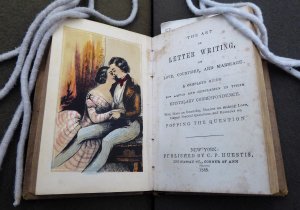 "The art of good behaviour; and letter writer on love, courtship, and marriage" (1848)