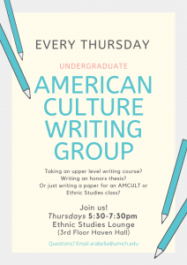 Undergraduate American Culture Writing Group