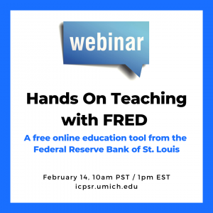 Webinar announcement for Hands On Teaching with FRED