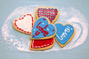Sugar cookies to spread the love .