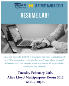 Resume Lab Flyer