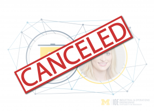 "Canceled" text