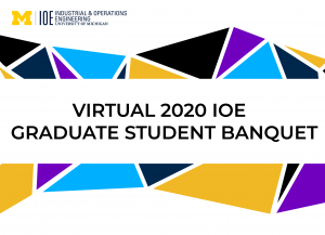 "Virtual 2020 Graduate Student Banquet" text