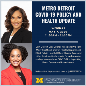 VIRTUAL EVENT: Metro Detroit COVID-19 Policy and Health Update
