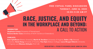 Race, Justice, and Equity in the Workplace and Beyond: A Call to Action