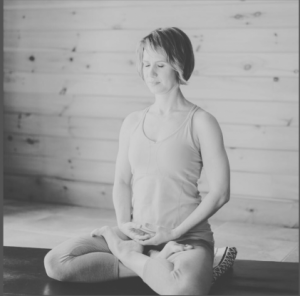 Catherine Matzua sitting yoga pose