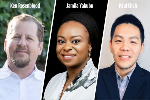 Panelists: Ken Rosenblood, Jamila Yakubu, and Paul Cheh