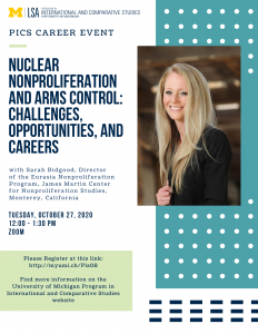 Sarah Bidgood, Director of the Eurasia Nonproliferation Program, James Martin Center for Nonproliferation Studies, Monterey, California