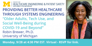 photo of speaker with event information