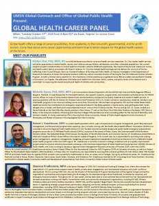 Global Health Career Panel Speakers