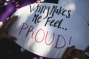 Voting Makes  Me Feel.... Proud! Sign