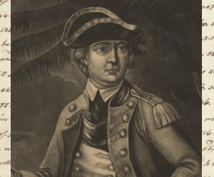 Detail from “Colonel Arnold, who commanded the provincial troops sent against Quebec…” (1776)