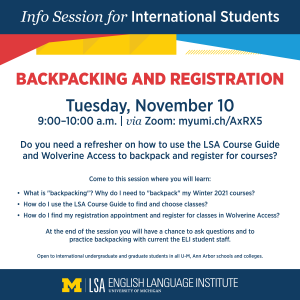 Backpacking Info Session Flyer