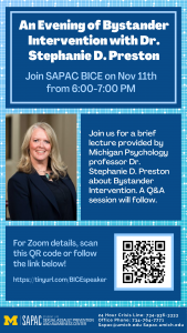 An Evening of Bystander Intervention with Dr. Stephanie D. Preston