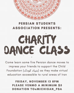 Charity Dance Class Flyer