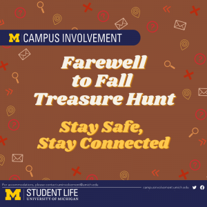 farewell to fall treasure hunt: stay safe, stay connected