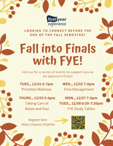 Fall into Finals with FYE Flyer