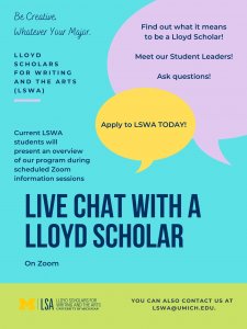 Live Chat with a Lloyd Scholar